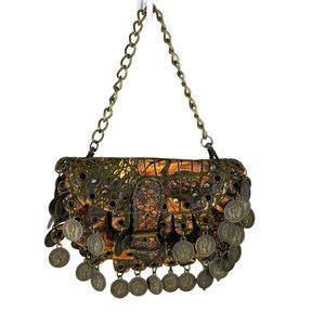 Queen Elizabeth The Second Leather Hand/Belt Purse with Coin details